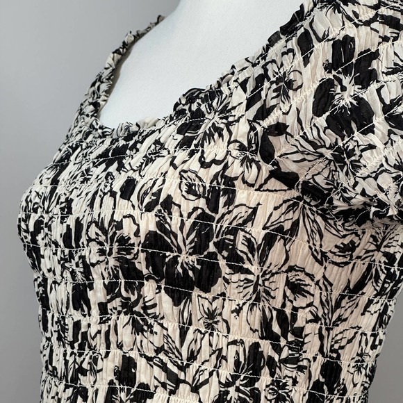 American Eagle Black & Cream Casual Dress, Size M - Picture 2 of 7